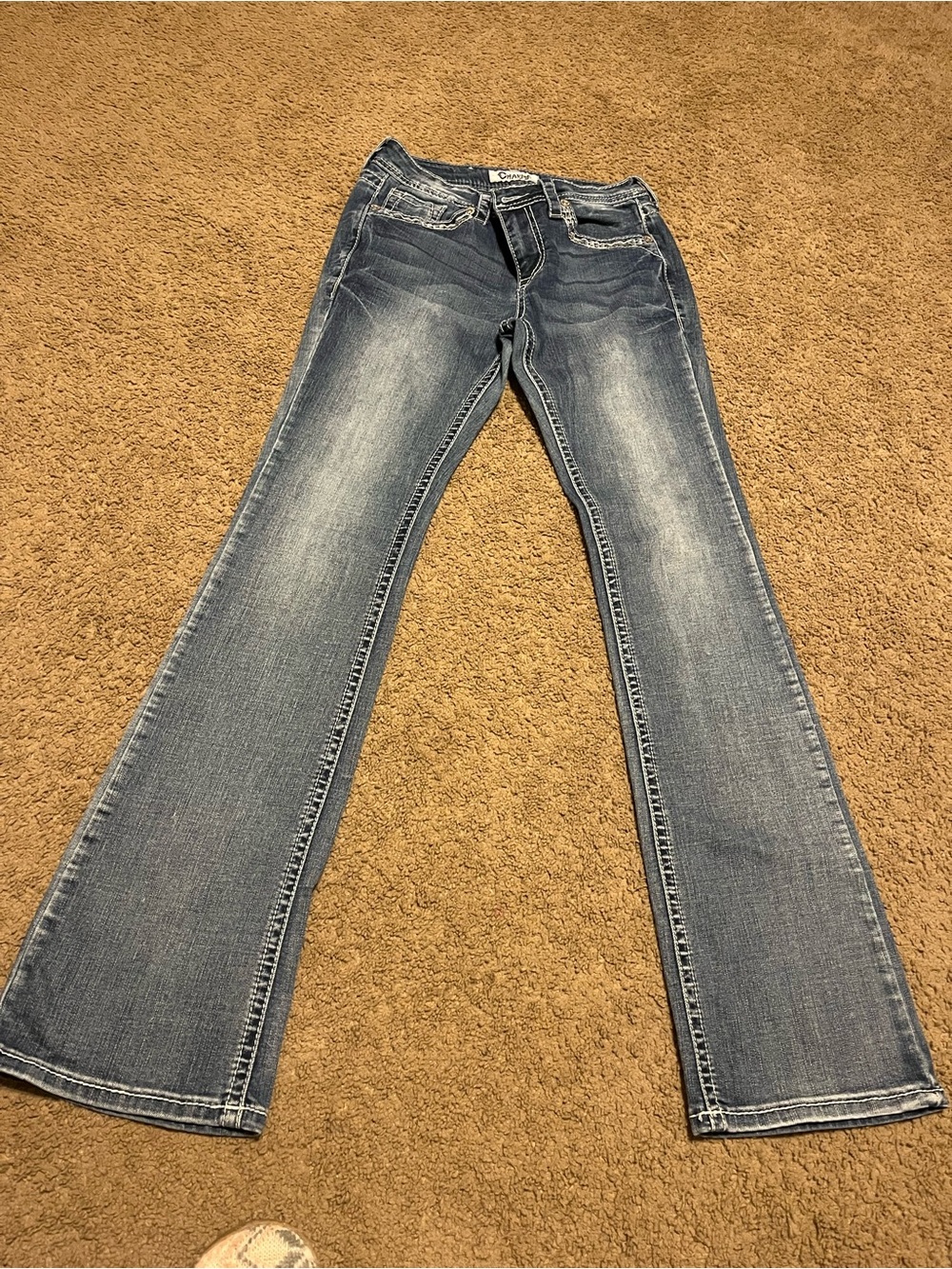 Classic Women's Medium Wash Bootcut Charme brand Jeans